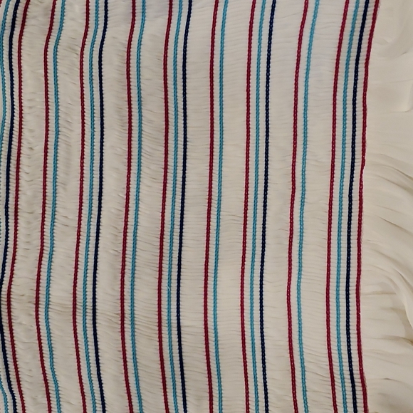 Ramy Brook Coral smocked striped white midi beach  sundress sleeveless Medium - Picture 9 of 10